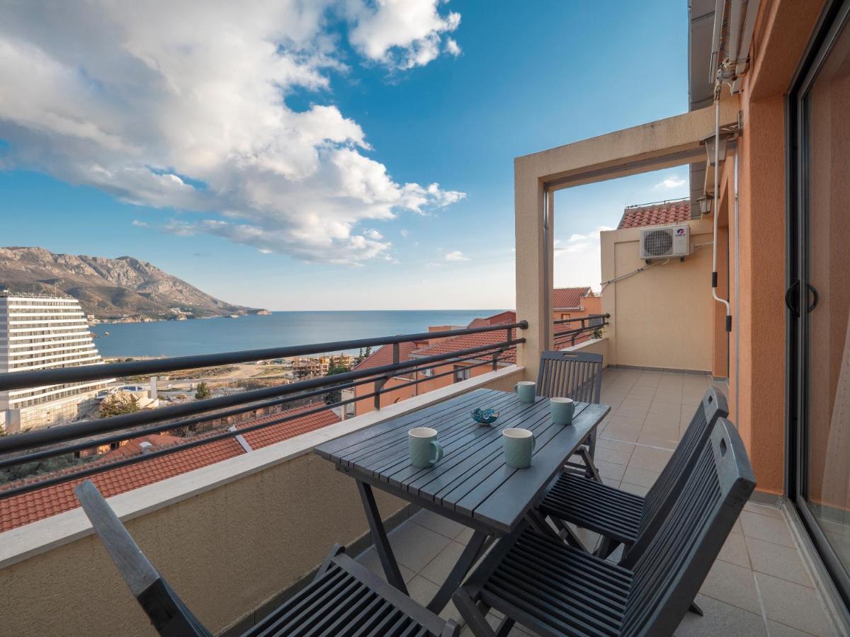 Sea View Two Bedroom Family Apartment With Pool - Sunset Ivanovici Bečići Εξωτερικό φωτογραφία